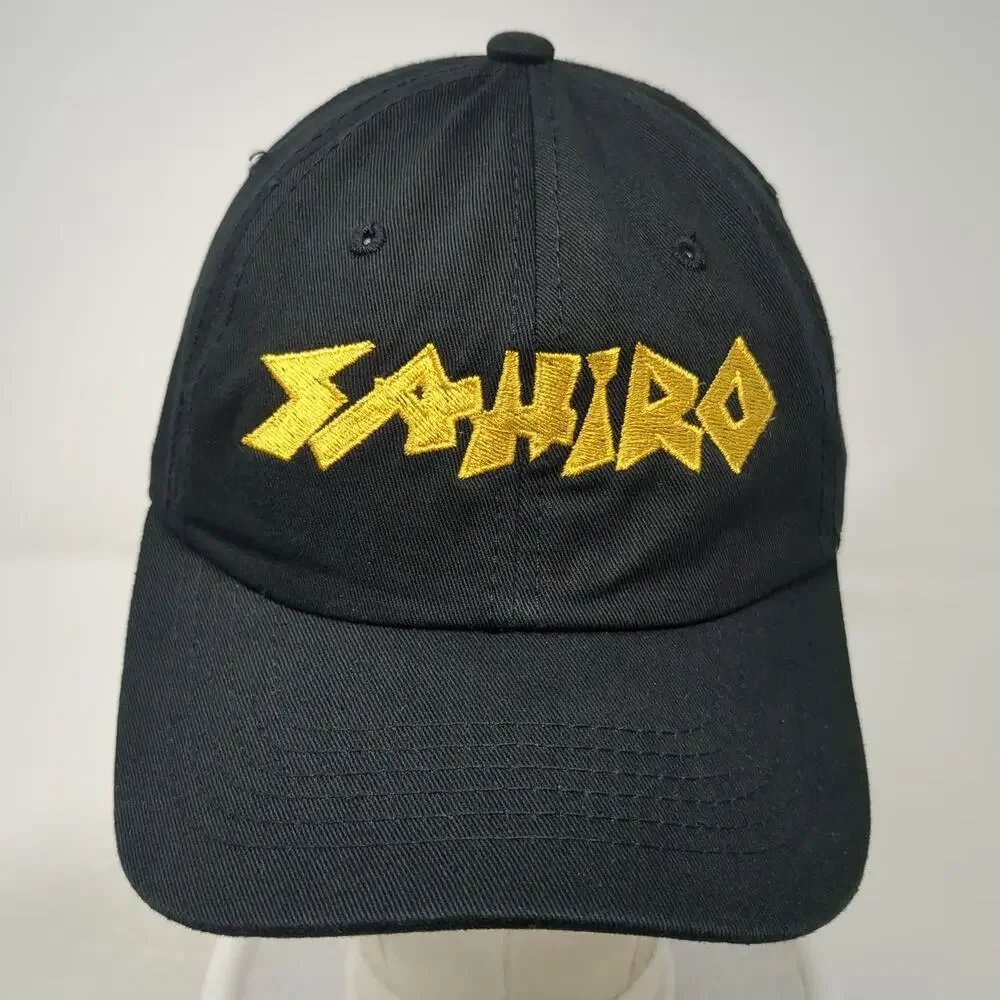 Baseball Cap Black One Size Yahiro Jagged Gold Embroidery 32 Anos Slideback Hat